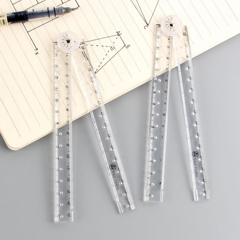 2pcs Folding Acrylic Ruler,School Supplies,Office Supplies