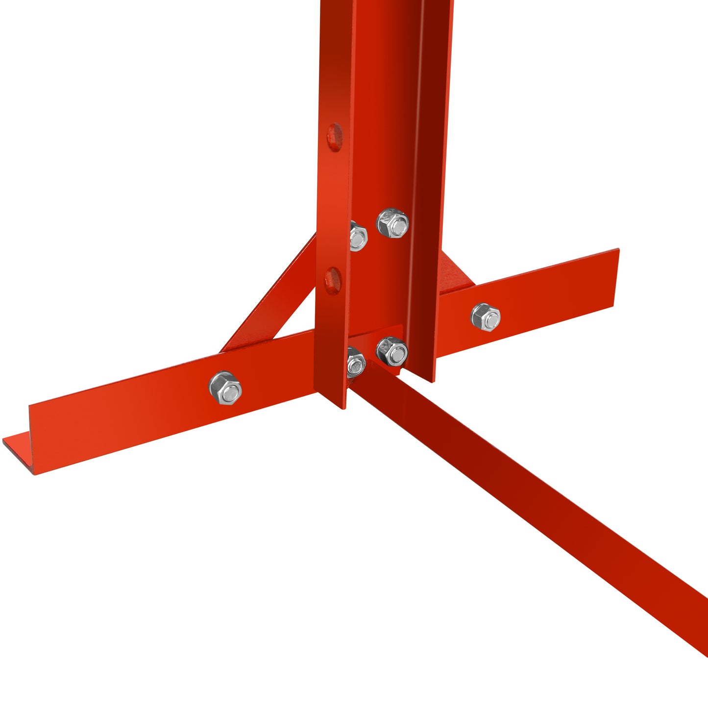 Steel H-Frame Hydraulic Garage/Shop Floor Press with Stamping Plates, with a pressure gauge,12 Ton (24,000 lb) Capacity, Red