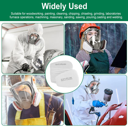 10 filtros de algodón 5N11 para respirador, repuesto de algodón para filtro de partículas 5N11 para respirador de gas serie 6000/6100/6200/6800/7501/7502 contra polvo de soldadura por pulverización de pintura