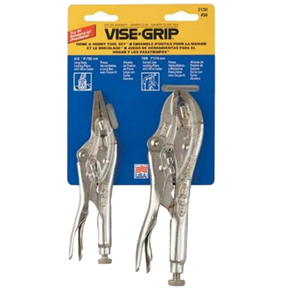 IRWIN Vise-Grip 6 & 7 in Alloy Steel Locking Pliers Set Silver 2 pk