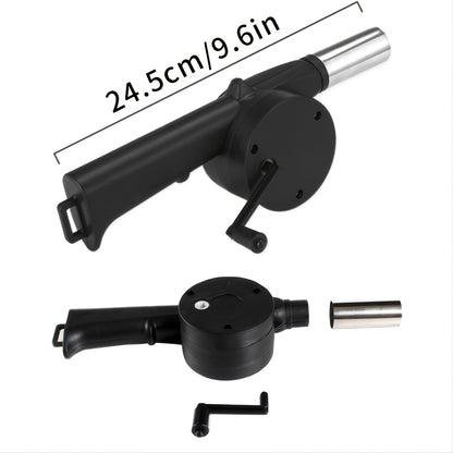 1pc BBQ Fan; Air Blower; Fast Fire Starter; Portable Manual Hand Crank Bellows For Outdoor Picnic Camping Cooking; Barbecue Charcoal Grills Accessories