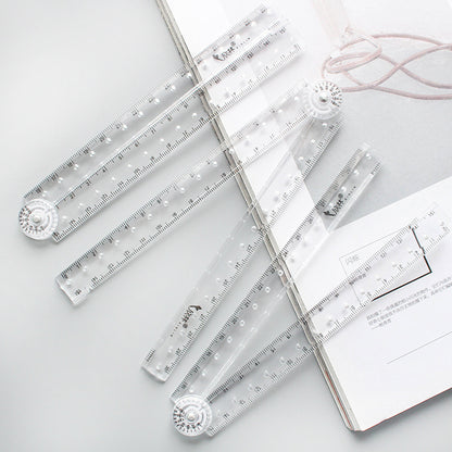 2pcs Folding Acrylic Ruler,School Supplies,Office Supplies