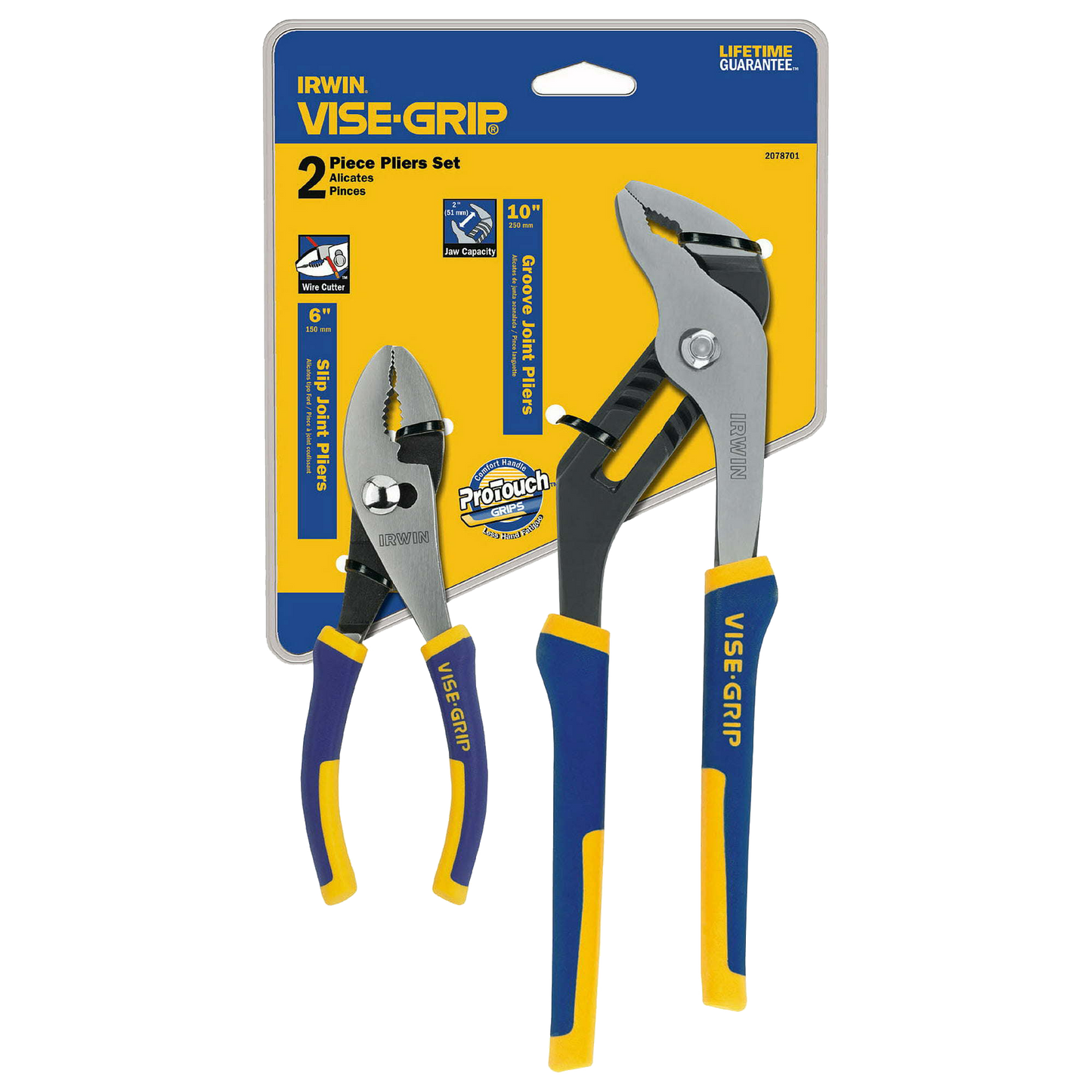 Irwin Vise Grip 2078701 Pro Plier Set With Slip & Groove Joint Pliers 2 Count