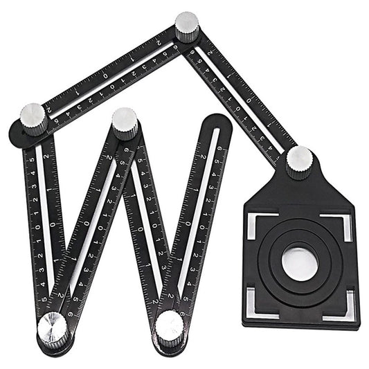 Aluminum Alloy Six-fold Ruler Ceramic Tile Hole Locator