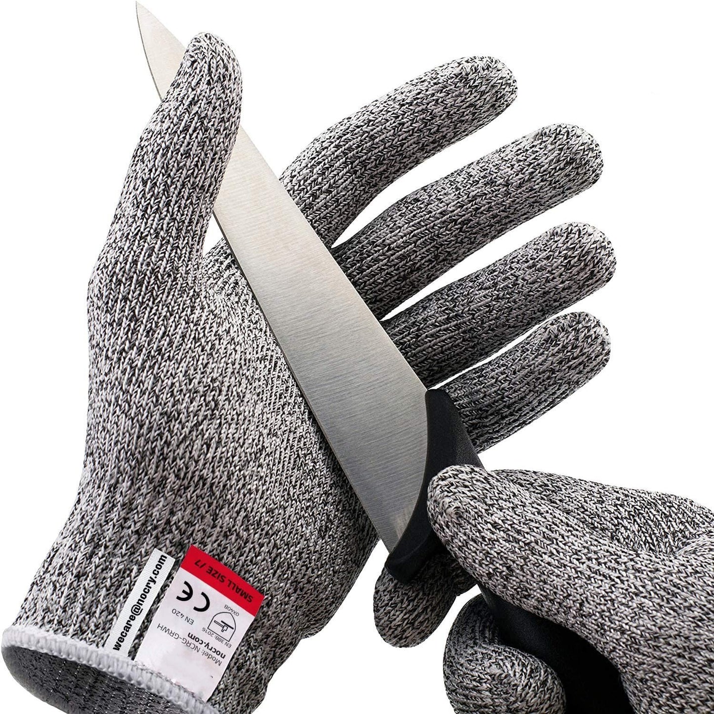 Cut Resistant Gloves - Ambidextrous, Food Grade, High Performance Level 5 Protection. Size Medium, Complimentary Ebook Included