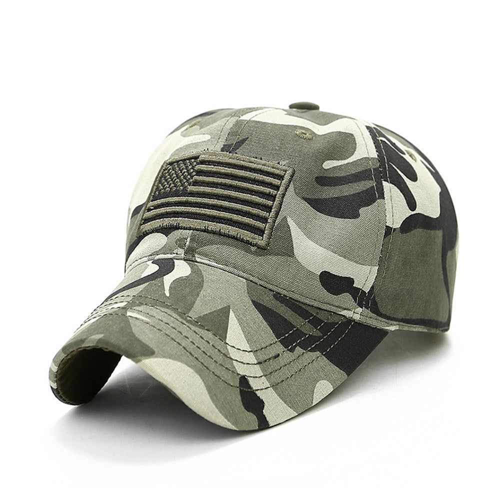 Tactical Hip Hop American Flag Military Sport Outdoor Peaked Caps Unisex Mesh Embroidered Casual Adjustable Hats