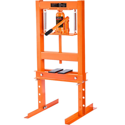 VEVOR Hydraulic Shop Press, 6 Ton H-Frame Hydraulic Garage/Shop Floor Press, Adjustable Shop Press with Press Plates, Heavy Duty Hydraulic Press for Garage, Shop, Workshop