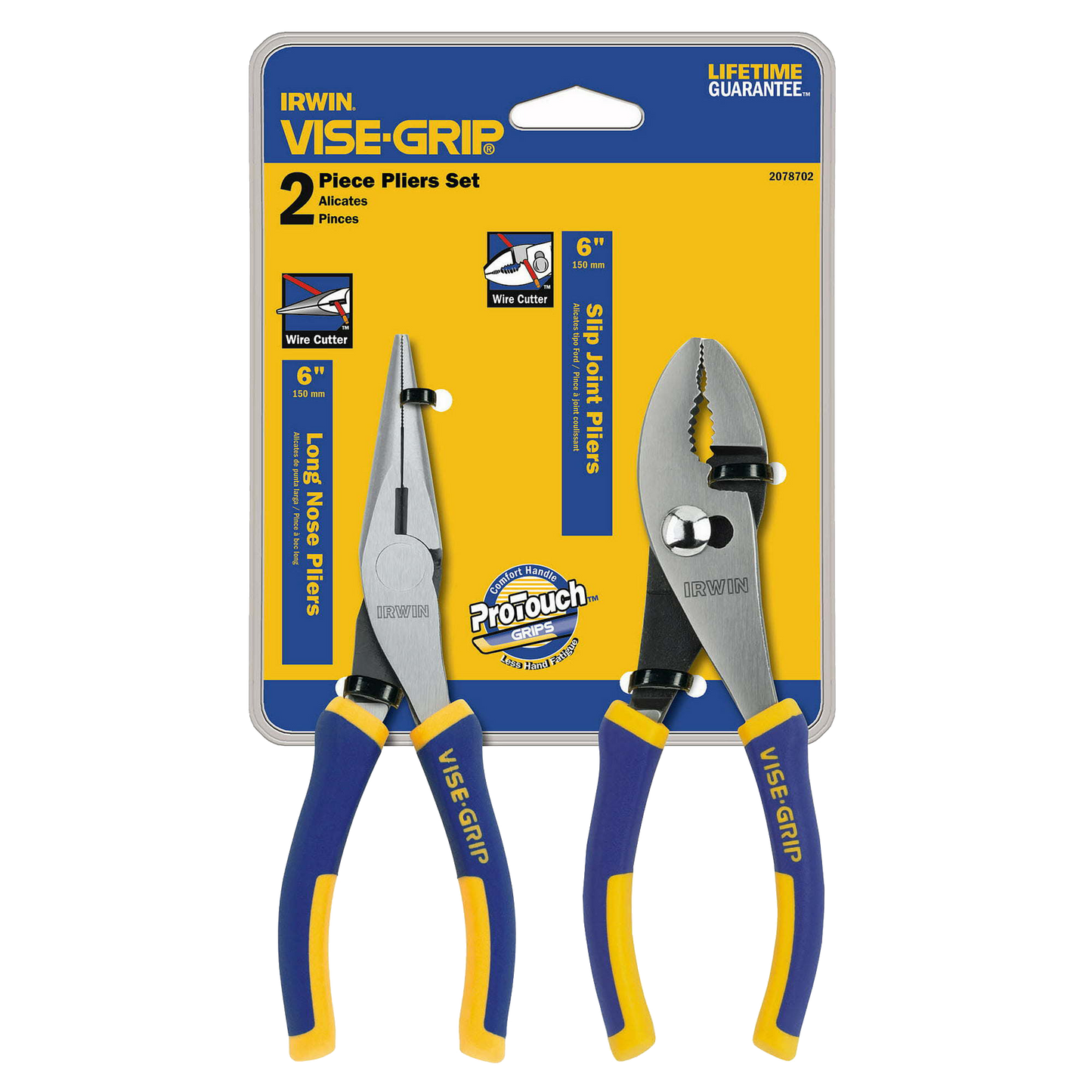 Irwin Vise Grip 2078702 ProPlier Set With Slip Joint & Long Nose Pliers 2 Count