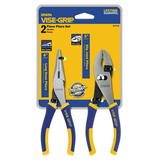 Irwin Vise Grip 2078702 ProPlier Set With Slip Joint & Long Nose Pliers 2 Count