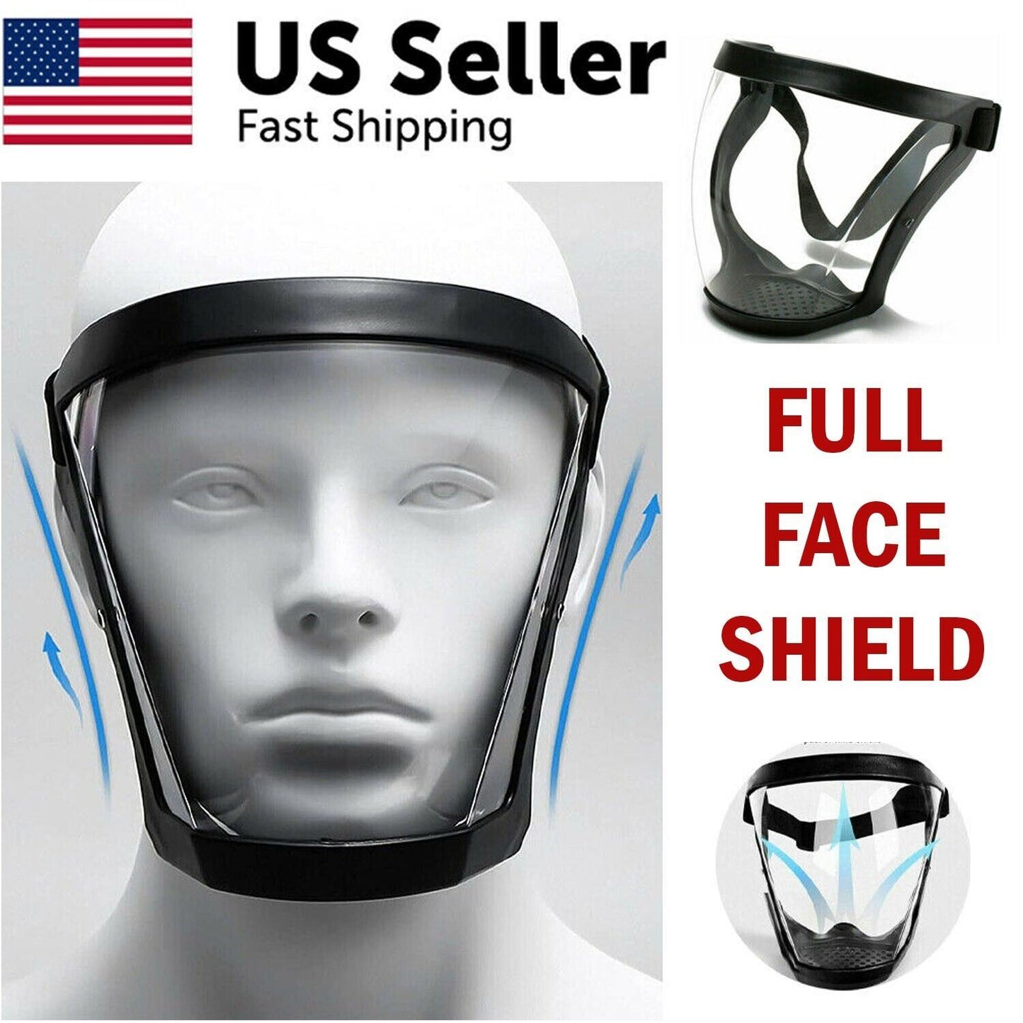 Anti-appannamento Scudo di Sicurezza Full Face Super Protective Testa di Copertura Maschera Trasparente