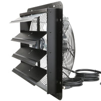 Ventilatore di scarico a saracinesca VEVOR, 16'' con regolatore di temperatura e umidità, motore EC, 2650 CFM, ventilatore da soffitta regolabile a parete a 10 velocità, ventilazione e raffreddamento per serre, garage, capannoni, certificato ETL