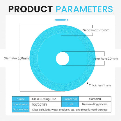 1/2/4PCS 100mm Glass Cutting Disc Diamond Marble Ultra-thin Saw Blade Ceramic Tile Jade Crystal Special Polishing Cutting Blade