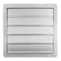 Ventilador de escape con persiana de 24'' VEVOR, 3320 CFM de alta velocidad, ventilador de ático de montaje en pared de aluminio con motor de CA, ventilación y refrigeración para invernaderos, garajes, cobertizos, tiendas, FCC