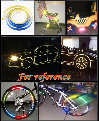 Adhesive Reflective Warning Sticker Night Reflection Tape Roll for Car Bike Moto - Green