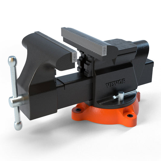 VEVOR 6" Bench Vise com bigorna 360° Giratório Base de travamento Ferro dúctil para serviços pesados