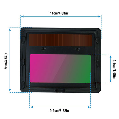 Welding Helmet Solar Powered Auto Darkening Hood with Adjustable Wide Shade Range 9-13