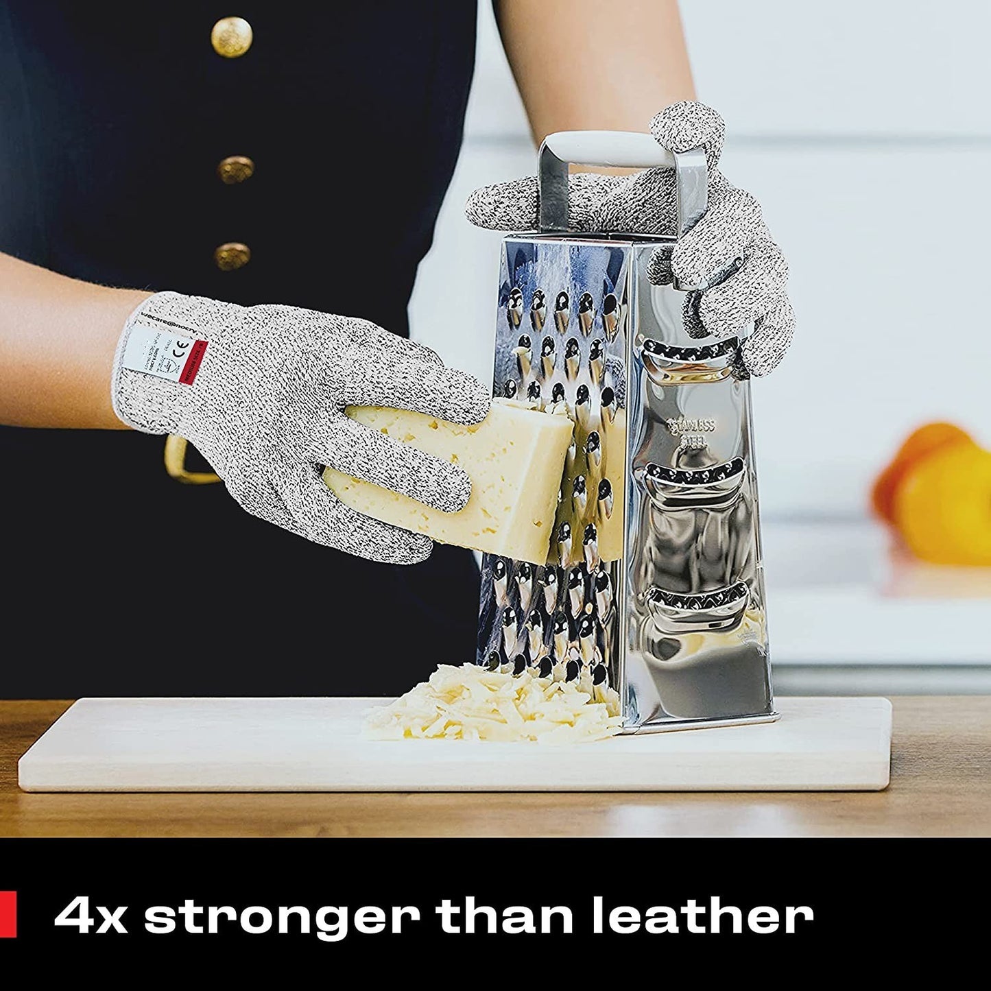 Cut Resistant Gloves - Ambidextrous, Food Grade, High Performance Level 5 Protection. Size Medium, Complimentary Ebook Included