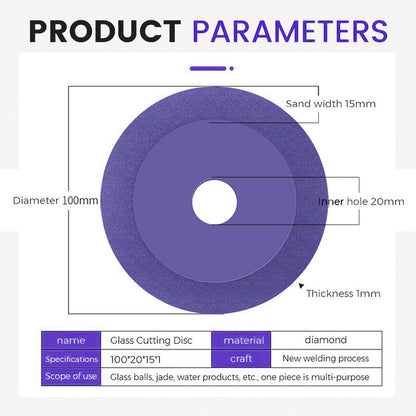 1/2/4PCS 100mm Glass Cutting Disc Diamond Marble Ultra-thin Saw Blade Ceramic Tile Jade Crystal Special Polishing Cutting Blade