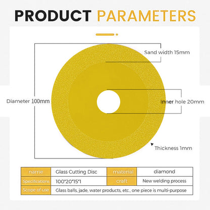 1/2/4PCS 100mm Glass Cutting Disc Diamond Marble Ultra-thin Saw Blade Ceramic Tile Jade Crystal Special Polishing Cutting Blade