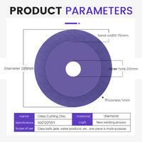 1/2/4PCS 100mm Glass Cutting Disc Diamond Marble Ultra-thin Saw Blade Ceramic Tile Jade Crystal Special Polishing Cutting Blade