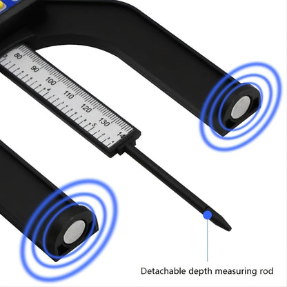 Digital Angle Finder Ruler 80mm Digital Height Depth Gauge Magnetic Smart Measuring Tool Set