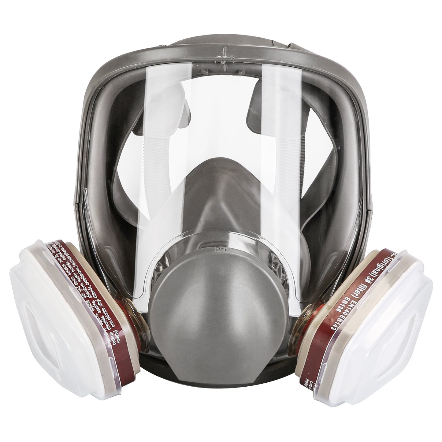 Masque respiratoire intégral Masque à gaz réutilisable 6800 Masque respiratoire 15 en 1 Ensemble de protection faciale intégrale avec sac de rangement contre les gaz, les poussières, les vapeurs pour le soudage, le ponçage, la découpe, le revêtement