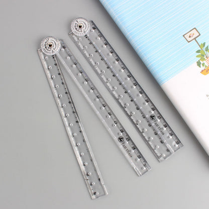 2pcs Folding Acrylic Ruler,School Supplies,Office Supplies